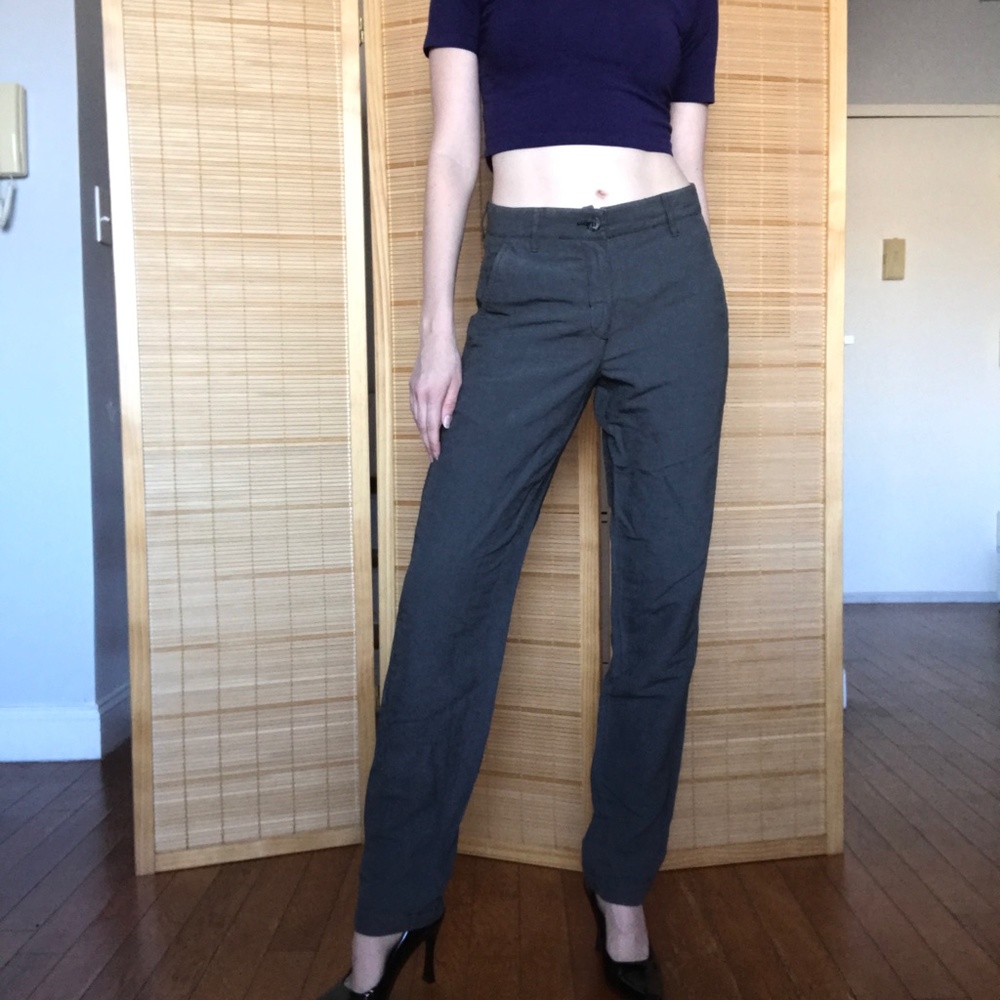Outlier gray size 28 straight leg injected linen pants